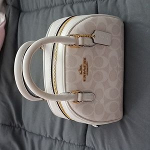 Coach purse with matching Coach wallet (glacier white/chalk white)